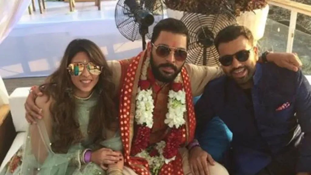 Yuvraj singh and Ritika sajdeh as sister brother relation