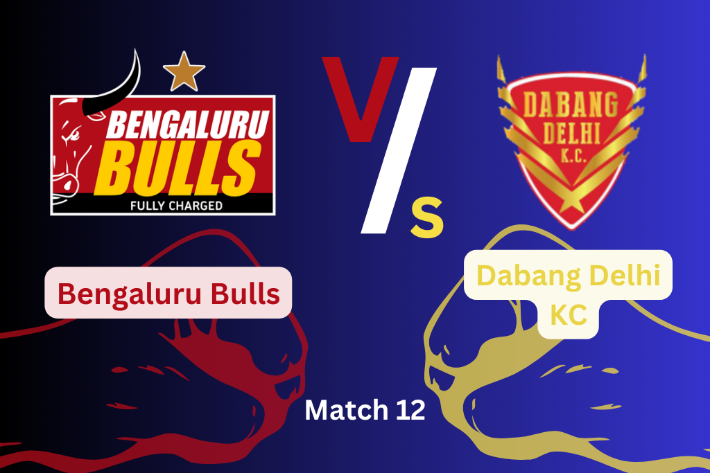 Pro Kabaddi 2023 : Bengaluru Bulls vs Dabang Delhi KC Match 12, 2023