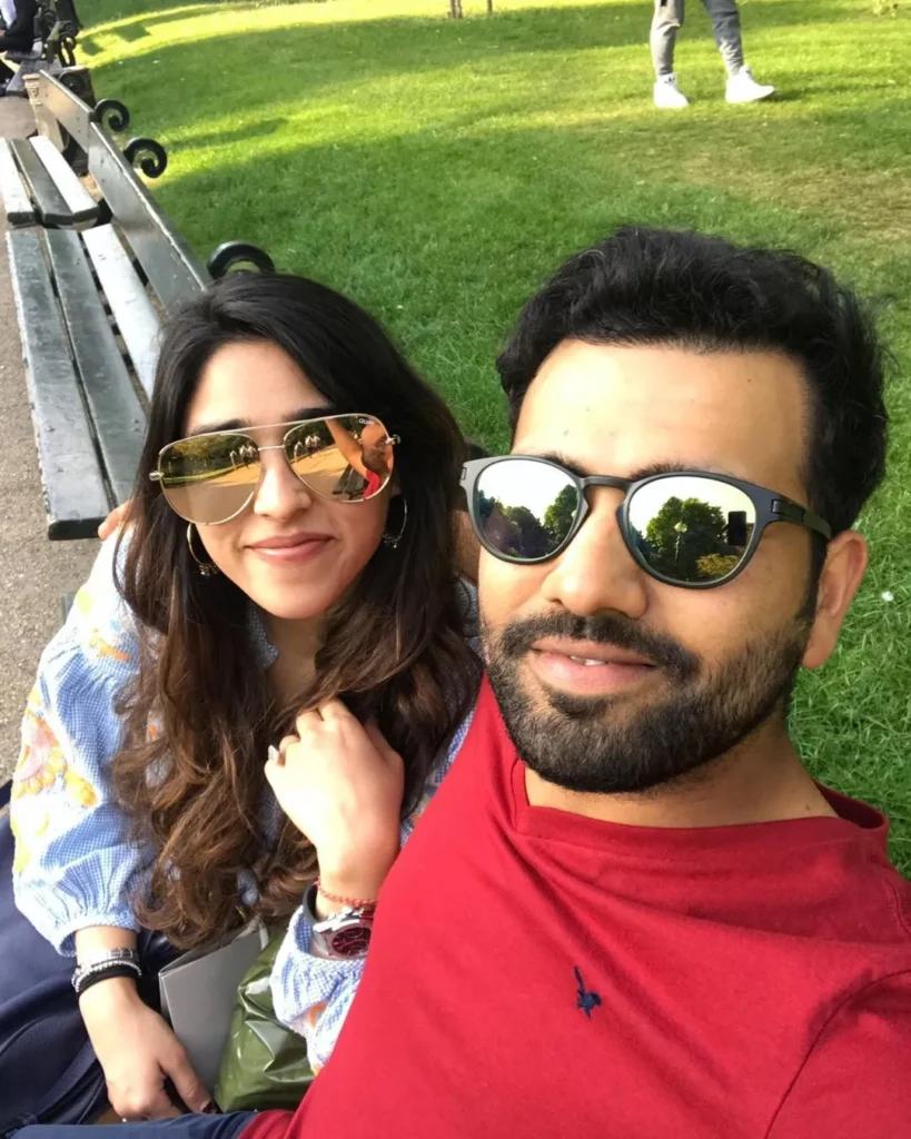 Ritika Sajdeh and Rohit Sharma